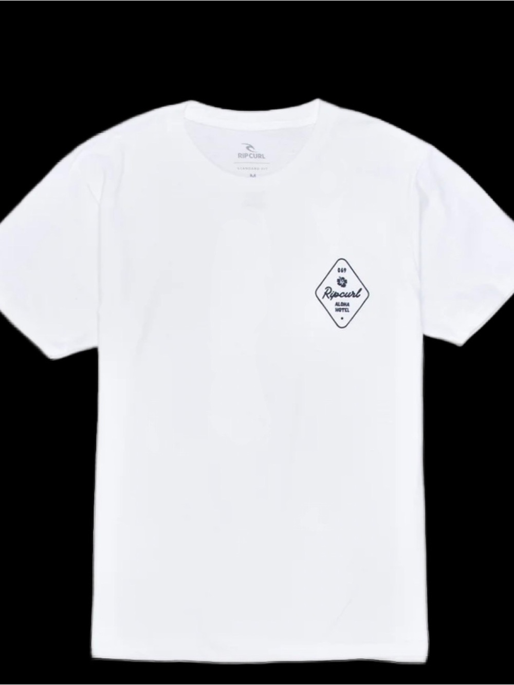 Rip Curl White Short Sleeve Tee with Small Chest Emblem Medium